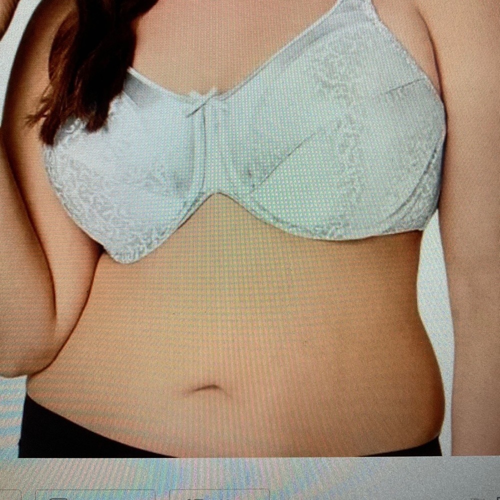 BALI SATIN TRACINGS MINIMIZER WHITE SIZE 36C COMFORT STRAP UNDERWIRE New